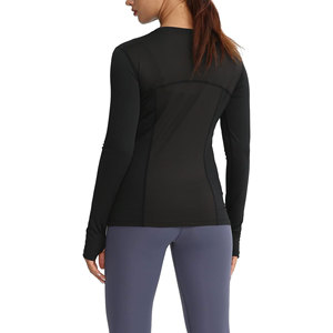 Wholesale Women Base Layer Compression Shirt High Stretch Athletic <b>Top</b> for Gym Fitness Exercise Running Yoga and Sports Training - Product Image 2