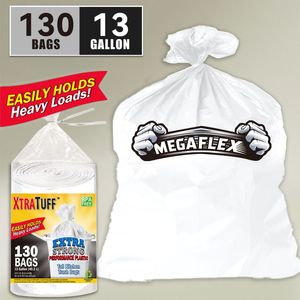 Bolsas de Basura Desechables de Plástico Resistente, Expandibles, de 13 Galones, Súper Resistentes a Fugas, Conservan el Olor, 130 Bolsas para el Hogar - Product Image 4