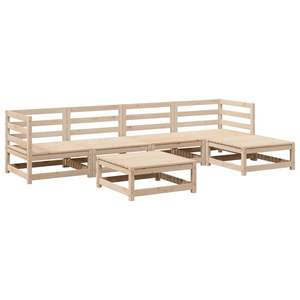 Conjunto de Sofás Grandes para Jardín de Madera de Pino Natural (Sin Tratar) para Exteriores - Product Image 2