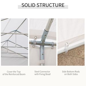 20x32ft Outdoor Party <b>Tent</b> Gazebo <b>Canopy</b> White Wedding Event Removable Sidewalls Waterproof Double Made Oxford Polyester PVC - Product Image 6