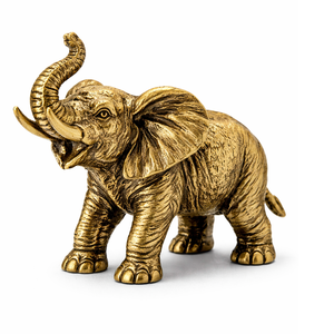 Figurines d'animaux 3D en laiton plaqué or personnalisées, thème Amour, cadeau souvenir promotionnel avec impression sérigraphiée - Product Image 3