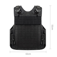 Gilet tactique léger, sangles d'épaule et latérales réglables à déconnexion rapide, gilet tactique respirant pour la chasse, les activités de plein air