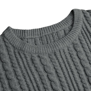 Men's Long-Sleeve Winter Polyester/Cotton <b>Pullover</b> <b>Sweater</b> O-Neck Plus Size Breathable Quick Dry Anti-Pilling Men Cotton <b>Sweater</b> - Product Image 4