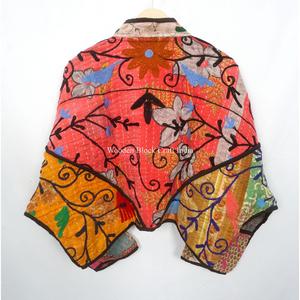 ASSORTED Vintage Kantha Women wear <b>Jacket</b> Hand Quilted Vintage Cotton Fabric Bohemian Style Indian Clothes for fashionable lady - Product Image 6