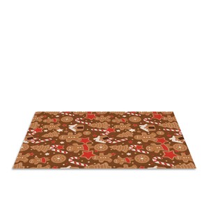 Mantel Individual Navideño 100% Algodón con Diseño Impreso para Decoración Navideña del Hogar, Hermoso Mantel Individual con Diseño Tradicional - Product Image 4