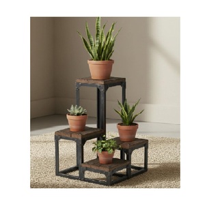 Support de plantes au design minimaliste et épuré, pour intérieur et extérieur, à plusieurs niveaux, pour balcon, jardin, salon, décoration moderne - Product Image 2