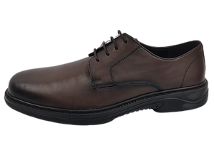 Chaussures Oxford en cuir véritable marron pour homme, bout rond, à lacets, respirantes, style marche toutes saisons - Product Image 4