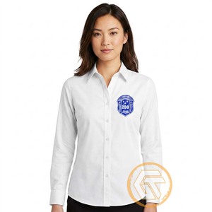 Chemise décontractée pour femme sur mesure ODM, col rabattu, manches raglan, 100% coton, écologique, pour la sororité Zeta Phi Beta - Product Image 3