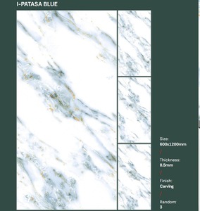 Dalles de carrelage en porcelaine effet marbre poli 600x1200mm, blanc, style italien, haute brillance, pour murs intérieurs, hôtels et maisons - Product Image 6