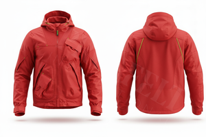 เสื้อแจ็คเก็ตมอเตอร์ไซค์แบบมีฮู้ดสำหรับฤดูหนาว ป้องกันลม มีหลายกระเป๋า ผลิตจากผ้า softshell  ออกแบบโลโก้ได้ตามต้องการ สำหรับขี่มอเตอร์ไซค์ - Product Image 2