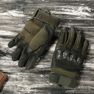 Full Finger Leather Alpha Racing <b>Gloves</b> Hook Loop Closure Touchscreen Non-Slip Wear Resistant Outdoor Activities for - Product Image 6