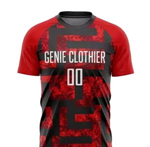 เสื้อฟุตบอลแบบซับลิเมชั่นสั่งทำพิเศษ 100% โพลีเอสเตอร์ คอวี สำหรับผู้ใหญ่ ชุดยูนิฟอร์มฟุตบอลครบชุด ขายส่งชุดทีมสโมสร แห้งเร็ว - Product Image 4