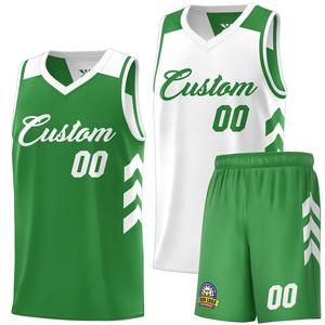 Conjuntos de Uniformes Deportivos Personalizados para Equipos de Baloncesto, Camiseta y Pantalones Cortos Reversibles con Estampado Digital para Hombre, Tallas Grandes, con Logotipo Personalizado, 100% Poliéster - Product Image 5