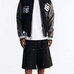 Shorts en jean mi-douceur 100 % coton respirant tricoté uni de haute qualité pour homme, style streetwear personnalisé été 2026 - Product Image 3