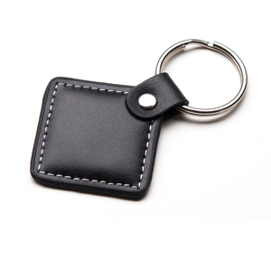 Leather <b>Key</b> Chain Men Women Car Keyring Metal <b>Ring</b> Black Leather Keyring Manufacture Lowest Price - Product Image 6