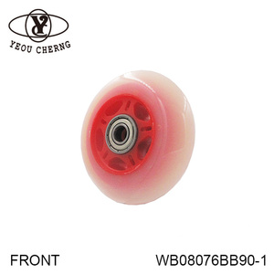 Red Ice Skate <b>Wheel</b> Front Roller <b>Plastic</b> Skate <b>Wheel</b> With Bearing 6mm Bore Single Row for Ice Sports - Product Image 3