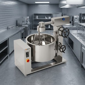 Olla de vapor rotatoria por inducción con camisa de acero Amicook 380V/440V, modelo gourmet de alta tecnología para cocina, elegante, con 3 cuchillas para preparar pescado. - Product Image 2