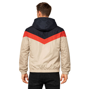 Color Block Zip Windbreaker Rain <b>jacket</b> for <b>men</b> Waterproof Hooded Streetwear Custom Logo High Quality Outerwear Wholesale OEM - Product Image 2