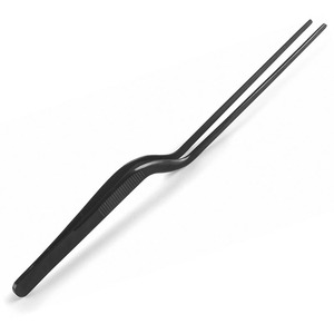 Professional Culinary Plating Tweezers Customized Food Clamp Tongs Stainless Steel Kitchen Offset Tweezers for <b>Chef</b> Decorating - Product Image 1