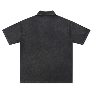 High Quality Heavyweight Embossed T Shirt 100% Cotton Customized Solid Colors Mens Custom Logo Plain Oversized <b>Acid</b> Wash <b>Drop</b> - Product Image 6