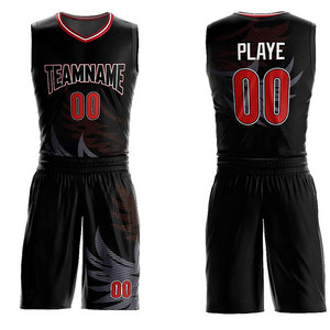 Custom Basketball Jersey Set Black Pink V-Neck Sleeveless Heat-Transfer Printed Polyester Mesh Moisture Wicking Quick Dry - Product Image 4