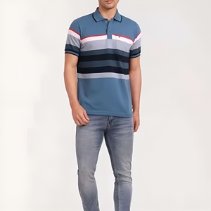 Camiseta Polo Personalizada de Dos Tonos para Hombre, Transpirable, Informal, para Negocios o Golf, Mezcla de Algodón, Diseño Cómodo - Product Image 4