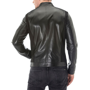 Veste d'hiver en cuir d'agneau véritable pour homme, qualité supérieure, design vintage, style motard, fabrication OEM. - Product Image 2