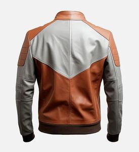 Veste en cuir de motard pour homme de qualité supérieure, commandes en gros, fournisseur de manteaux de style décontracté pour moto et streetwear - Product Image 6