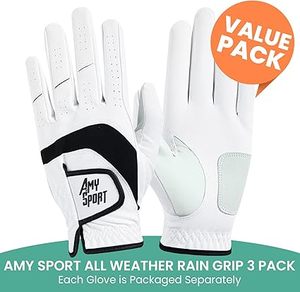 Amy Sport Gants de golf pour droitier, à doigts entiers, anti-humidité, respirants, antidérapants, avec sangle de poignet réglable, unisexe - Product Image 5