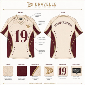Wholesale Custom Logo <b>Y2K</b> Mesh Athletic Jersey Retro Cream Burgundy Sports Shirt Embroidered Streetwear Manufacturer - Product Image 6