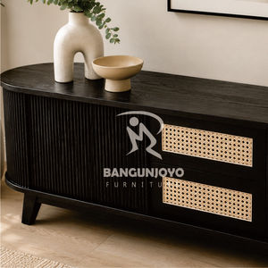 Mueble de TV Moderno con Almacenamiento, Mueble de Madera para Sala de Estar, Diseño de Mediados de Siglo - Product Image 3