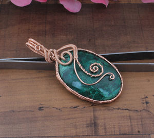 จี้เพทายชุบแพลตตินัมแบบไม่ซ้ำใคร สร้อยคอทำมือสไตล์วินเทจ ลวดเงินพันรอบ พร้อมคุณสมบัติบำบัดตามธรรมชาติ เครื่องประดับสไตล์โบโฮ ของขวัญ - Product Image 4