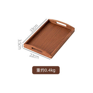 Plateau de service rond en bois massif au design moderne en teck africain pour le thé et les coupes à eau, idéal pour les mariages et les occasions de Diwali - Product Image 6