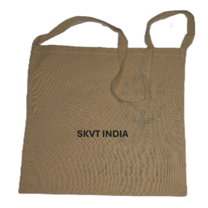 Customized Biodegradable Natural Beige Organic Calico Cotton Tote Bag Reusable Eco-Friendly Logo Bags with SKVT INDIA Design - Product Image 5