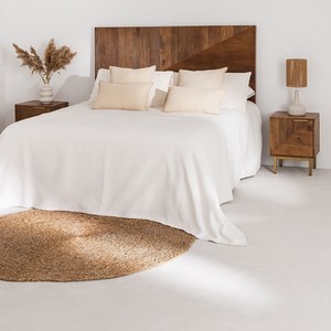 Cabecero Vandana Flux Zentrix para cama de 150 cm en madera de mango Baty - Product Image 1
