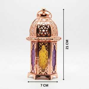 Portavelas de cristal verde con base metálica para el hogar y jardín, luces decorativas de cristal de colores, faroles para velas, portavelas para velas de té. - Product Image 2