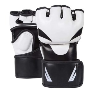 Guantes de MMA de Cuero, Medios Dedos, Color Personalizado, Marca Privada, Calidad Premium, Fabricación Profesional, Venta al Por Mayor, OEM, Alta Calidad AMS - Product Image 1