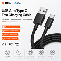 Câble USB-A vers Type-C noir pour la charge quotidienne et la synchronisation des données, fiable et fluide, pour téléphones, tablettes et ordinateurs portables