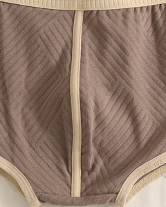 Men Knitted Solid Color Casual Loungewear Shorts Mid Rise Soft Seamless Plain Dyed Polyester/Cotton Blend All Seasons - Product Image 6