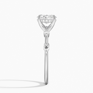 Bague de fiançailles SOJ Ring 011 en argent 925, coupe ovale, avec halo caché Aimee, 2 carats, couleur D, VVS1, moissanite certifiée GRA, pour mariage et anniversaire - Product Image 3
