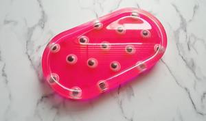 Plateau en résine à paillettes métalliques avec incrustation de cuivre, style industriel, pour décoration intérieure, plateau de service en gros, art fait main - Product Image 2