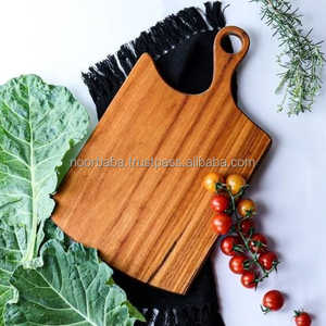 10 tablas de cortar de cocina hechas a mano con forma de vector versátil platos de servicio pulidos naturales para cortar pan artículos hechos a mano - Product Image 1