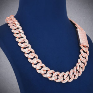 Cadena cubana de plata 925 con diamantes grandes y lujosos, la más vendida, para hombre y mujer, con moissanita D VVS - Product Image 2