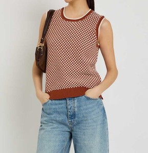 Pull sans manches en tricot pour femme à faible MOQ - Pull d'hiver personnalisé avec broderie - Doux, chaud, respirant, mode féminine en gros - Product Image 2