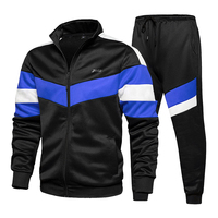Fournisseur de vêtements de sport pour hommes, ensembles de survêtements athlétiques personnalisés avec blocs de couleur, marque privée