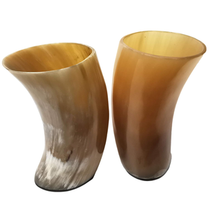 Taza de Cuerno Natural con Asa de Latón, Hecha a Mano, para Beber, Taza Artesanal de Cuerno Natural para Café, Cerveza, Estilo Vikingo Medieval - Product Image 6