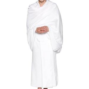 Ensemble de serviettes Ahram Ihram pour hommes, deux pièces, en coton blanc, pour le Hajj et l'Omra, de haute qualité, respirant, doux, confortable, traditionnel, best-seller - Product Image 4