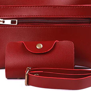 Wholesale Royal Maroon 4 Pieces Handbag Designer <b>Purses</b> and Handbags Fashion <b>Large</b> Canvas Handbag Personalized - Product Image 6