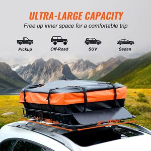 Portapacchi da Tetto 51'' X 36'' X 5'' Borsa Impermeabile per Carico 15 Cu Ft Capacità 200 LBS Cestello Universale per Tetto Auto - Product Image 6