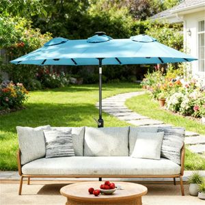 Ombrellone da Esterno Azzurro per Patio, Terrazza e Cortile, Protezione Solare - Product Image 1